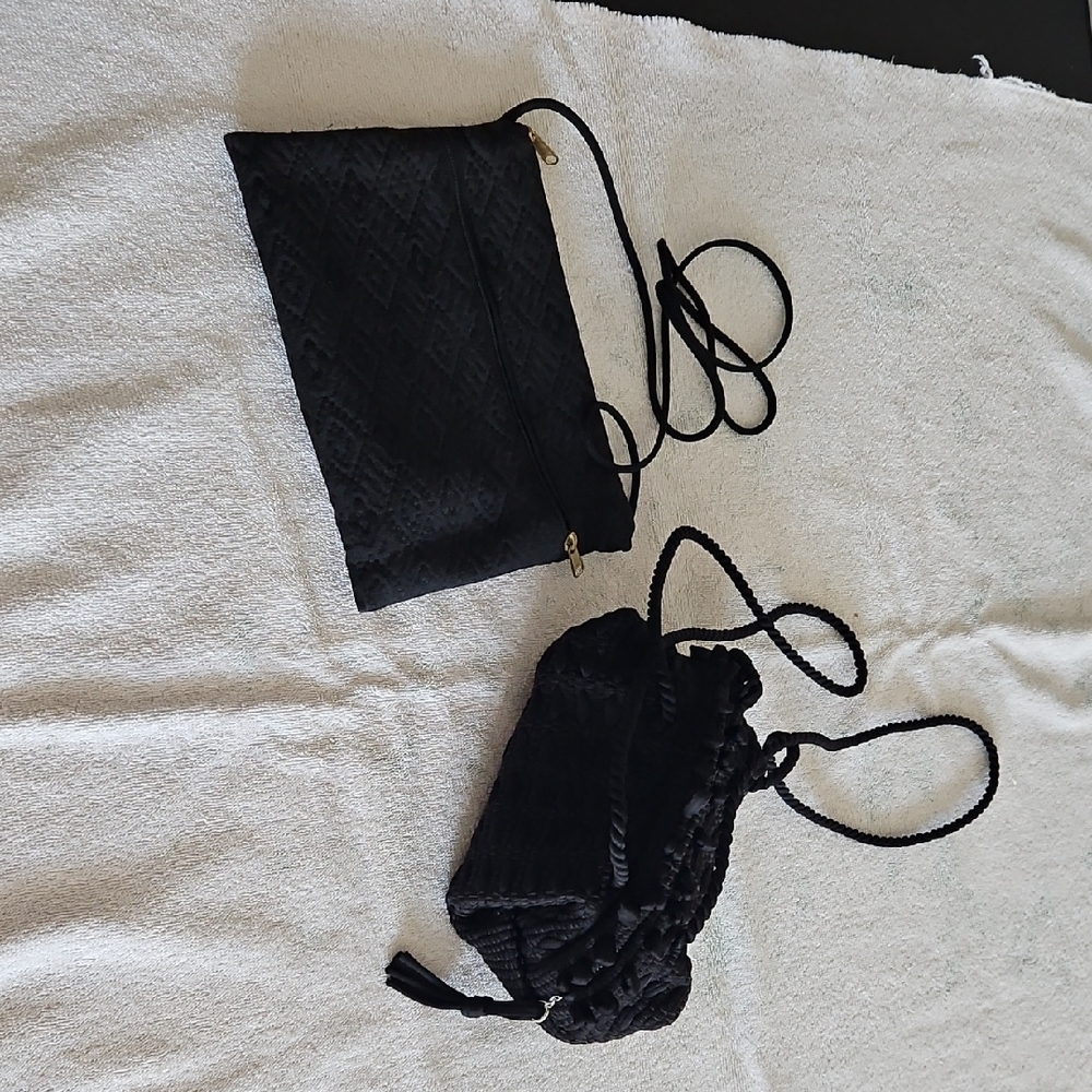 Chic Black Crossbody Bag Set